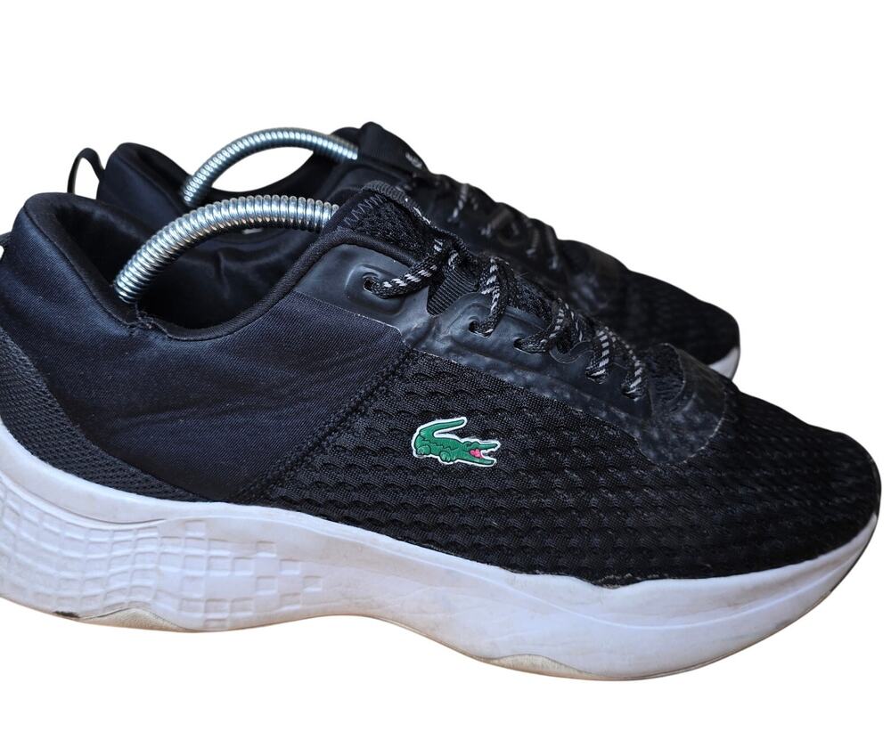 Lacoste Court Drive Fly Knit Textile Sneakers Black White Mens Size 10
Eu 43